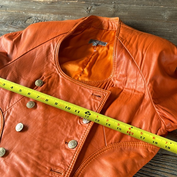 Vintage Sema burnt orange leather suit size 40 - Picture 11 of 16
